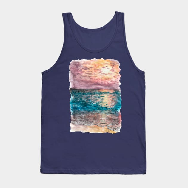 Sea. Sunset Tank Top by Evgeniya